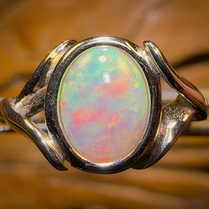 Top Quality Sterling Silver - South Australian Crystal Opal Ring