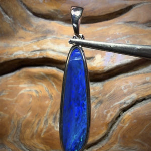 Sterling Silver - Queensland Boulder Opal Doublet Pendant
