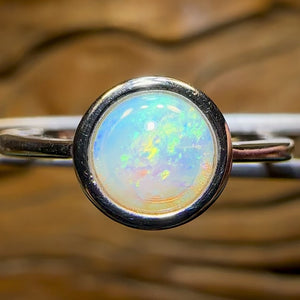 Sterling Silver - South Australian Crystal Opal Ring