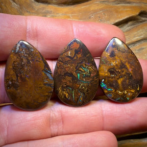 Wildcard! 97.6cts - 3x Australian Tribal Boulder Opal’s. Wholesale Parcel