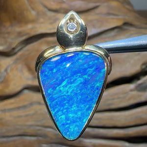 18k Gold - Heritage Collection Stunning Solid Australian Boulder Opal Pendant