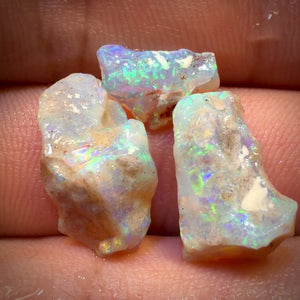 11.5cts - 3x Rare Mintabie Opal Rough Parcel. South Australian Opal