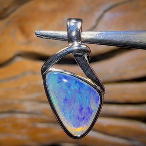 Sterling Silver - Solid South Australian Crystal Opal Pendant