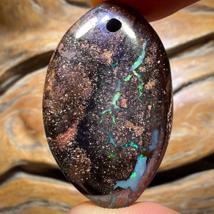 38 x 23mm - Drilled Tribal Queensland Boulder Opal