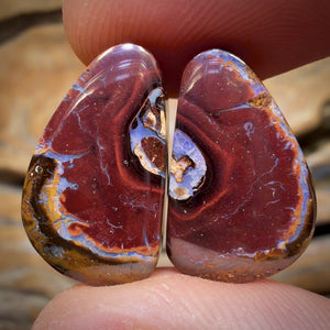 16.1cts - Tribal Yowah Nut Kernel Opal Pair BARGAIN