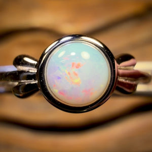 Sterling Silver - South Australian Crystal Opal Ring
