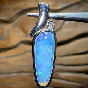 Sterling Silver - Solid South Australian Crystal Opal Pendant