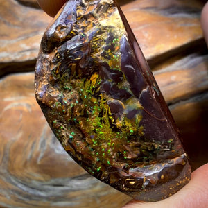 79.8cts - “Gold Finger” Yowah Nut Opal. Natural Split