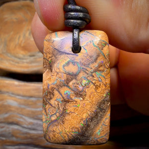 30 x 18mm - Drilled Tribal Queensland Boulder Opal Necklace