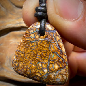 28 x 25mm - Drilled Tribal Queensland Boulder Opal Necklace