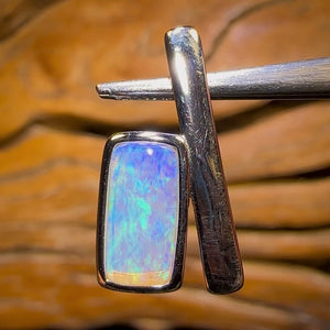 Sterling Silver - Solid South Australian Crystal Opal Pendant