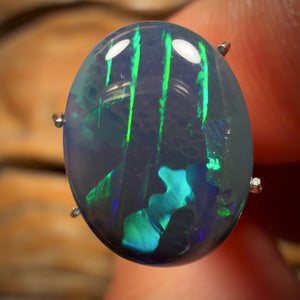 4.7cts - “Claw” Amazing Patterned Black Opal from Lightning Ridge