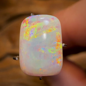 3.2cts - Lightning Ridge Light Opal Great Roling Red Orange Delight