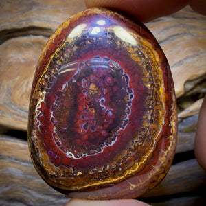 172.2cts - “Tribal Heart”Queensland Boulder Opal from Koroit