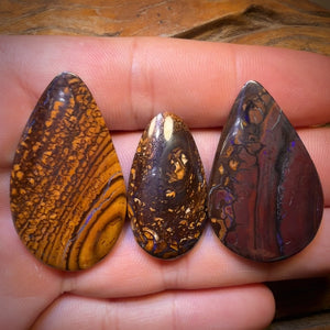 112.5cts - 3x Australian Tribal Boulder Opal’s. Wholesale Dealers Parcel