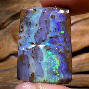 TGIF 81.9cts - Queensland Boulder Seam Opal Rough Piece. Natural Split