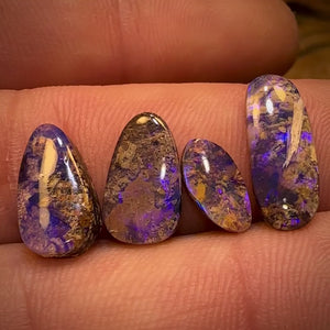 🔒 7.4cts - 4x Solid Australian Boulder Pipe Opal Parcel