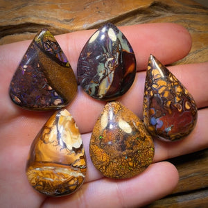 175.8cts - 5x Australian Tribal Boulder Opal’s. Wholesale Dealers Parcel