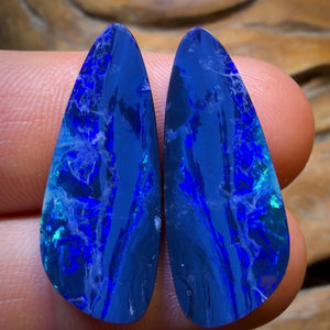 Dad and Mum Wildcard! 14.8cts - Australian Boulder Opal Doublet Pair