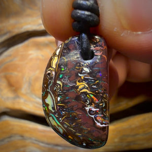 24 x 14mm - Drilled Tribal Queensland Boulder Opal Necklace
