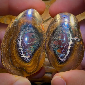 401.5cts - Yowah Nut Tribal Kernel Opal Specimen Pair