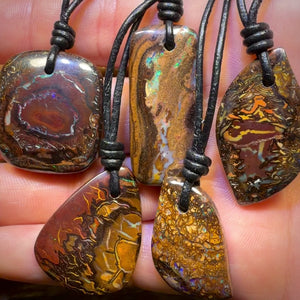 🔒5x Drilled Boulder Opals. Bulk Wholesale Parcel BARGAIN