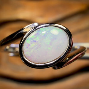 Sterling Silber - Südaustralischer Kristallopalring