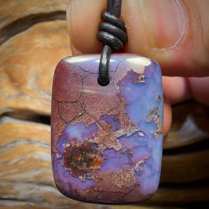 31 x 23mm - Drilled Queensland Boulder Opal Necklace