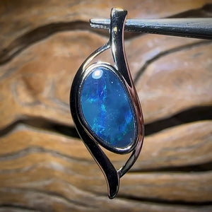 Sterling Silver - Queensland Boulder Opal Doublet Pendant BARGAIN