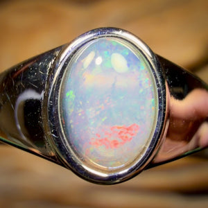 Sterling Silver - South Australian Crystal Opal Ring