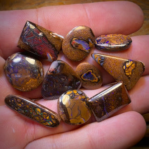 73.4cts - 10x Australian Tribal Boulder Opal’s. Wholesale Dealers Parcel
