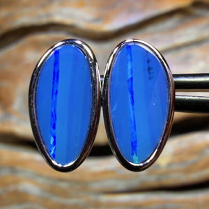 TGIF Sterling Silver - Australian Boulder Opal Doublet Stud Earrings