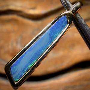 Sterling Silver - Queensland Boulder Opal Doublet Pendant