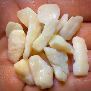124.1cts - 20x South Australian White Opal Rough Parcel