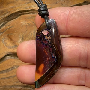 48 x 18mm- Drilled Solid Boulder Opal Necklace