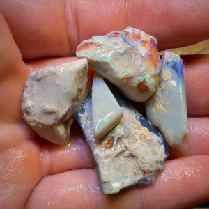91.2cts - 5x Lightning Ridge Opal Rough Parcel
