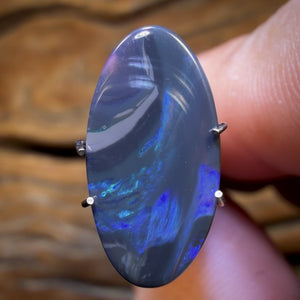 2.15cts - Wonderful Lightning Ridge Black Opal Picture Stone