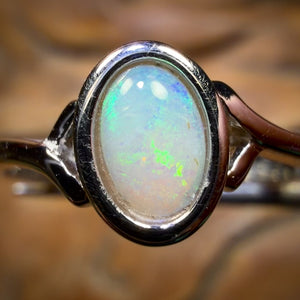Sterling Silver - South Australian Crystal Opal Ring Bargain