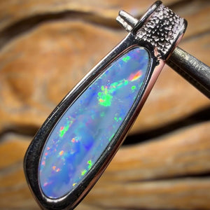 Sterling Silver - Queensland Boulder Opal Doublet Pendant