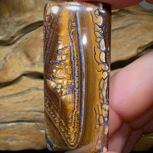 140.1cts - Australian Boulder Opal. Tribal Pattern