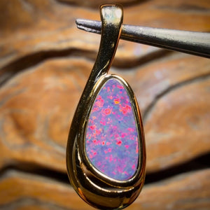 Sterling Silver - Queensland Boulder Opal Doublet Pendant
