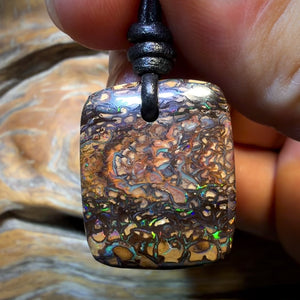 24 x 20mm - Drilled Tribal Queensland Boulder Opal Necklace