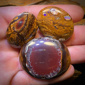 228.1cts - 3x Queensland Boulder Opal’s. Wholesale Dealers Parcel $1/ct