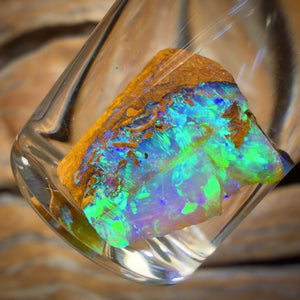 15cts - Vial of Rare Yowah Fossil Opal Golden Green Crystal Rough Specimen