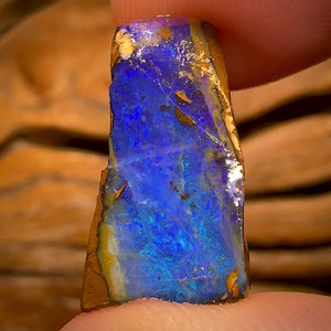 Bargain Card! 11.4cts - Queensland Boulder Seam Opal Rough Piece