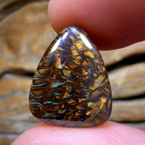 13.6cts - Tribal Yowah Nut Opal Picture Stone. Australian Opal