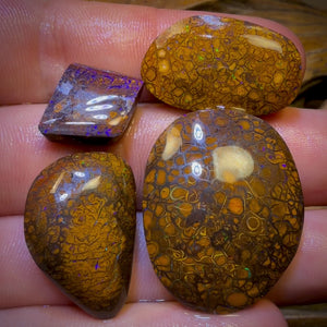 105.2cts- 4x Tribal Queensland Boulder Opal Rubs
