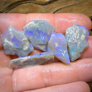 59.5cts - 5x Lightning Ridge Opal Rough Parcel
