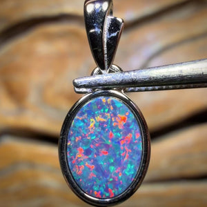Wild Card! Sterling Silver - Queensland Boulder Opal Doublet Pendant