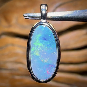🔨 AUCTION 🔨 No Reserve Sterling Silver - Queensland Boulder Opal Doublet Pendant